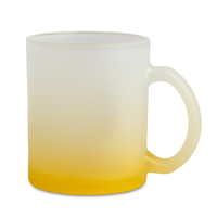 Kubek szklany szroniony gradient ciemnożółty