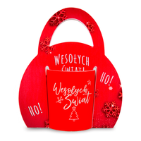 Opakowanie/ uchwyt do kubków  - wzór święta czerwone