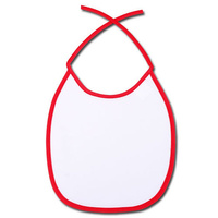 Śliniak dla dzieci - czerwona lamówka (komplet 5szt.)