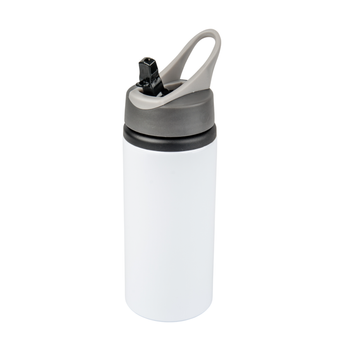 Aluminiowa butla  Active z ustnikiem 600 ml  - biała komplet 5 szt.