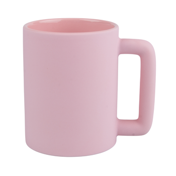 Kubek 400 ml matowy Leo różowy