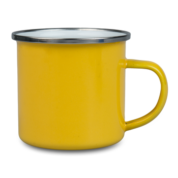 Kubek stalowy - emaliowany 300 ml, żółty
