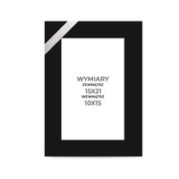 Ramka passe-partout 15/21 prostokąt  - czarna