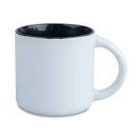 Kubek biały 400 ml szeroki - środek czarny