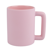 Kubek 440 ml matowy Leo różowy karton 36 szt.