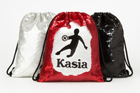 Plecak-worek z cekinami komplet 5 sztuk (czerwony, czarny, biały, srebrny, złoty)